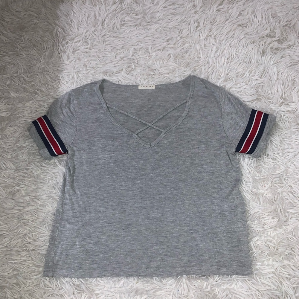Open cut T-shirt
